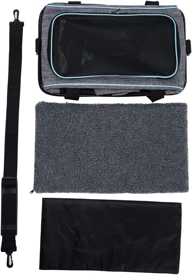 Vceoa Transportador de gatos y perros de 17.5 x 11 x 11 pulgadas, p...