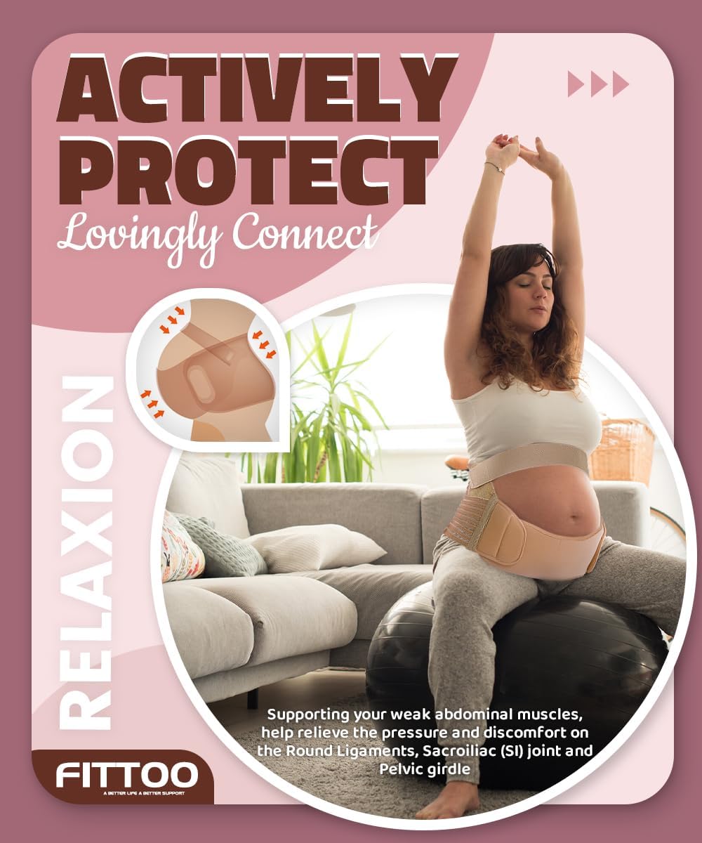 FITTOO Cinturón de maternidad, soporte para la espalda, banda para...