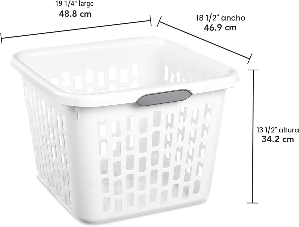 Sterilite Paquete de 6 Cestas de Lavandería Cuadradas con Capacidad...