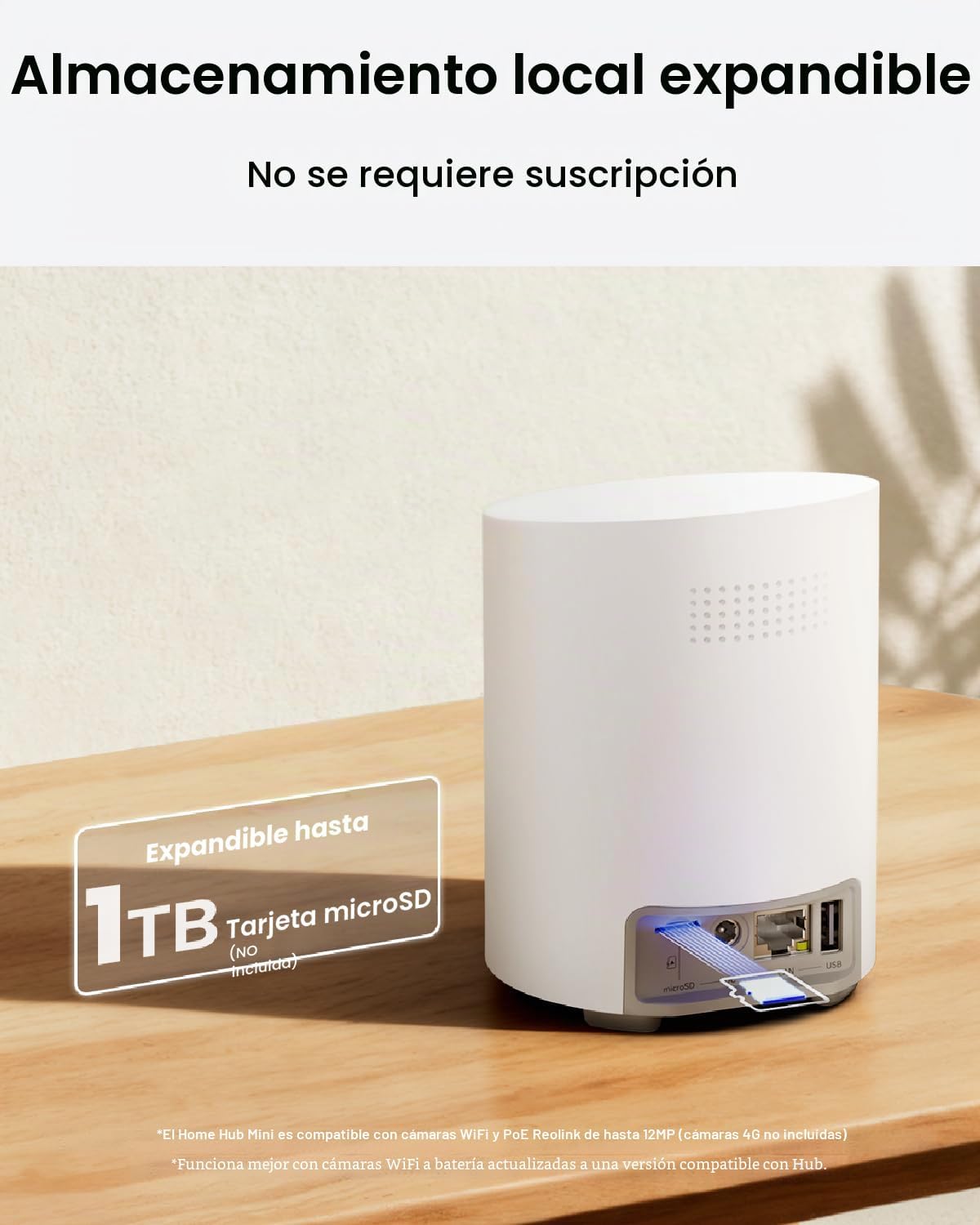 REOLINK Home Hub mini con 4X Argus 3 Pro+panel solar, cámaras de se...