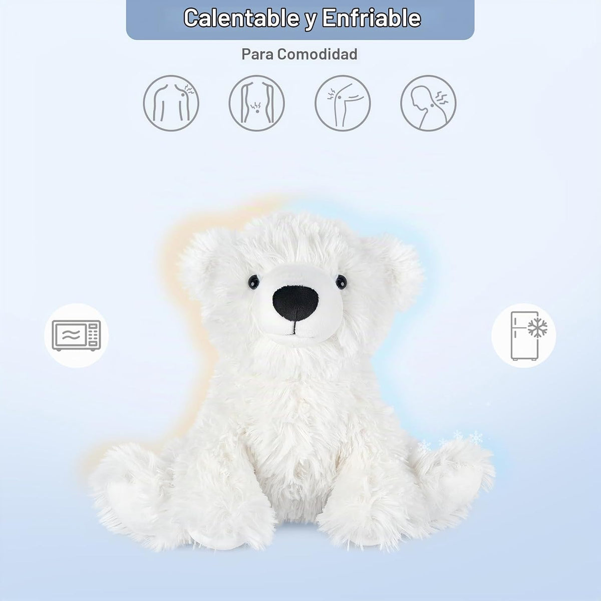 SuzziPals Almohadilla térmica para animales de peluche para microon...