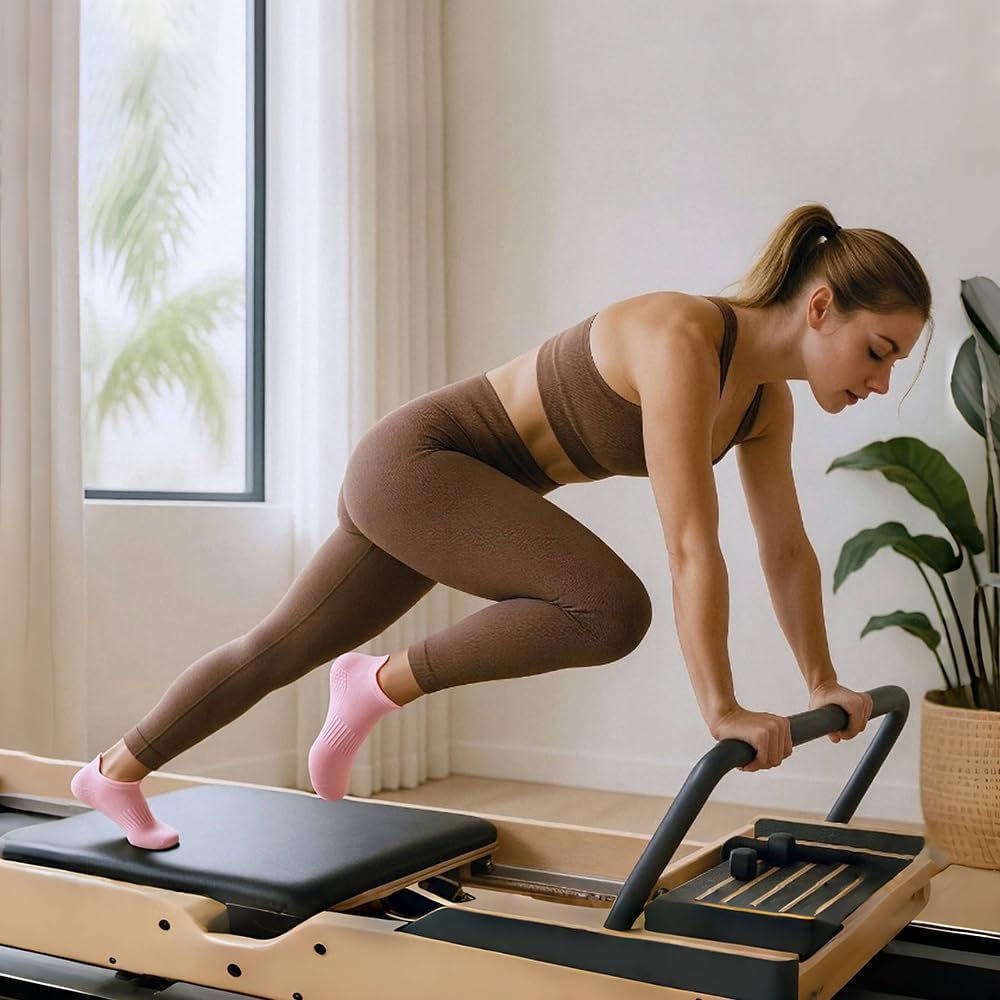 kepiibi 5 pares de calcetines de pilates con empuñaduras para mujer...