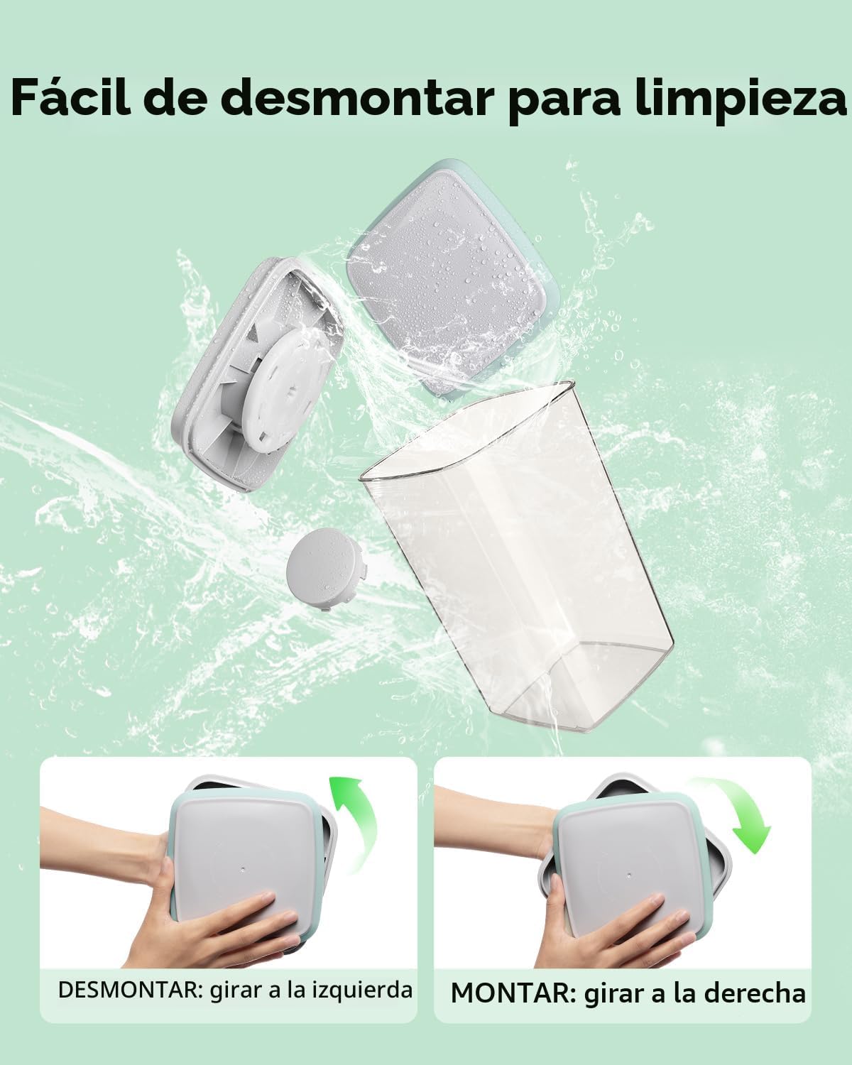 Ankou Recipiente hermético para almacenamiento de alimentos con tap...