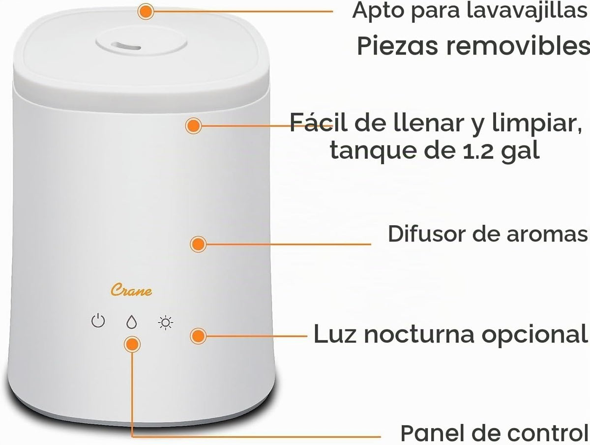 Crane - Humidificador ultrasónico de niebla fría de llenado superio...
