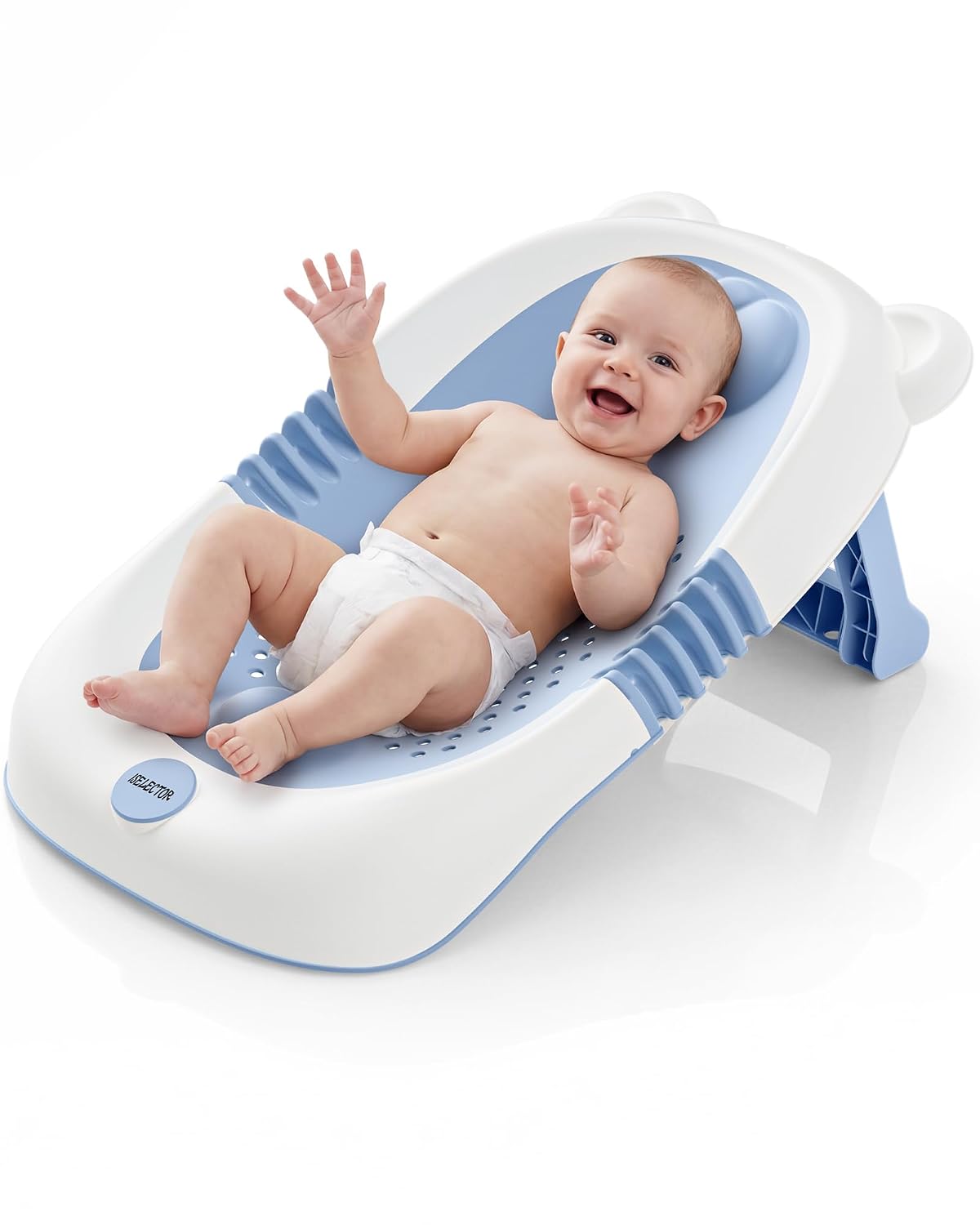 ISELECTOR Soporte de baño plegable para bebé, asiento portátil para...