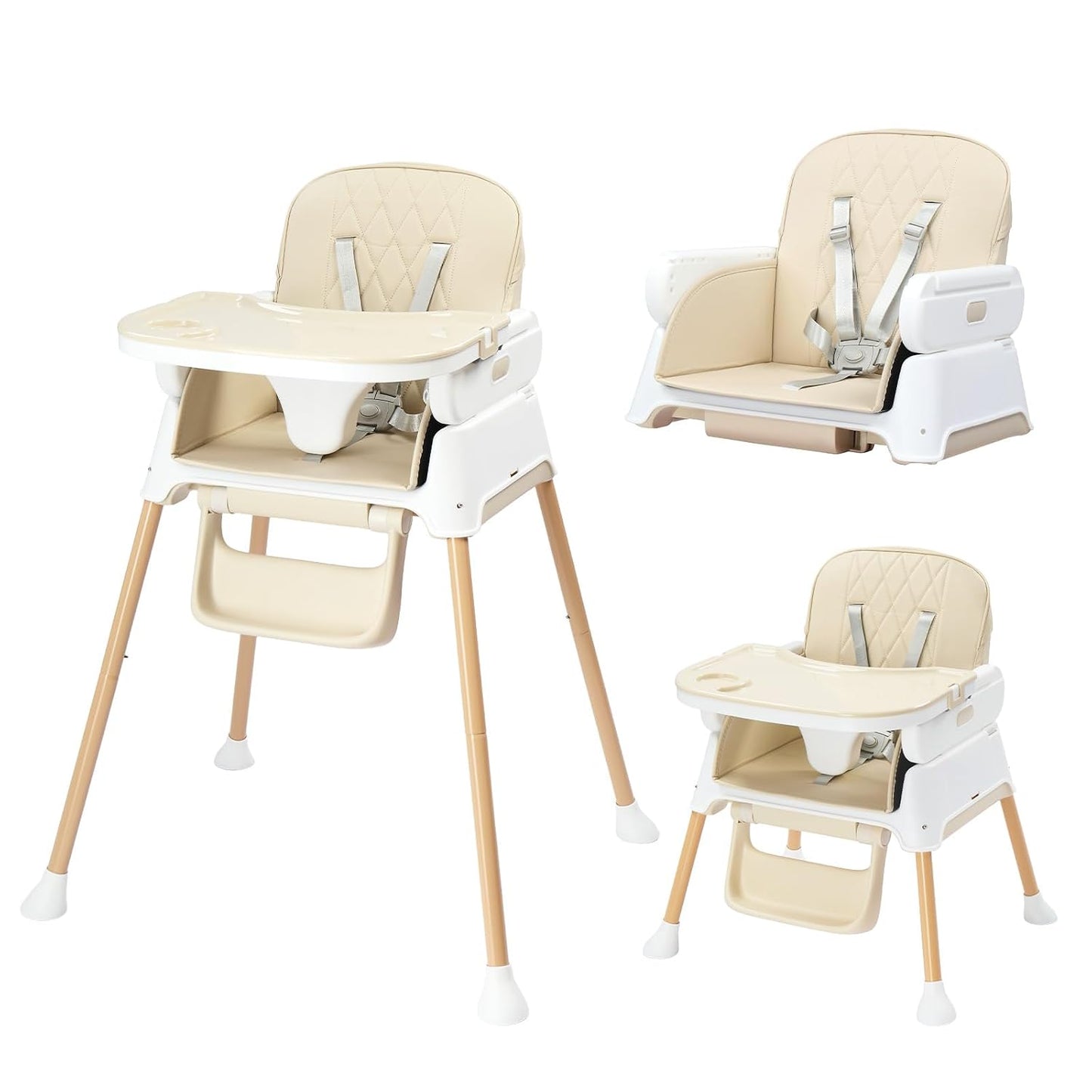 JOYMOR Silla alta 5 en 1 para bebés y niños pequeños, silla alta po...