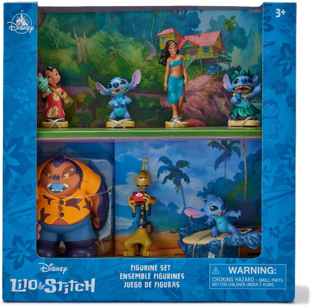 Disney Store Juego de figuras oficiales de Lilo &amp; Stitch, 7 fig...
