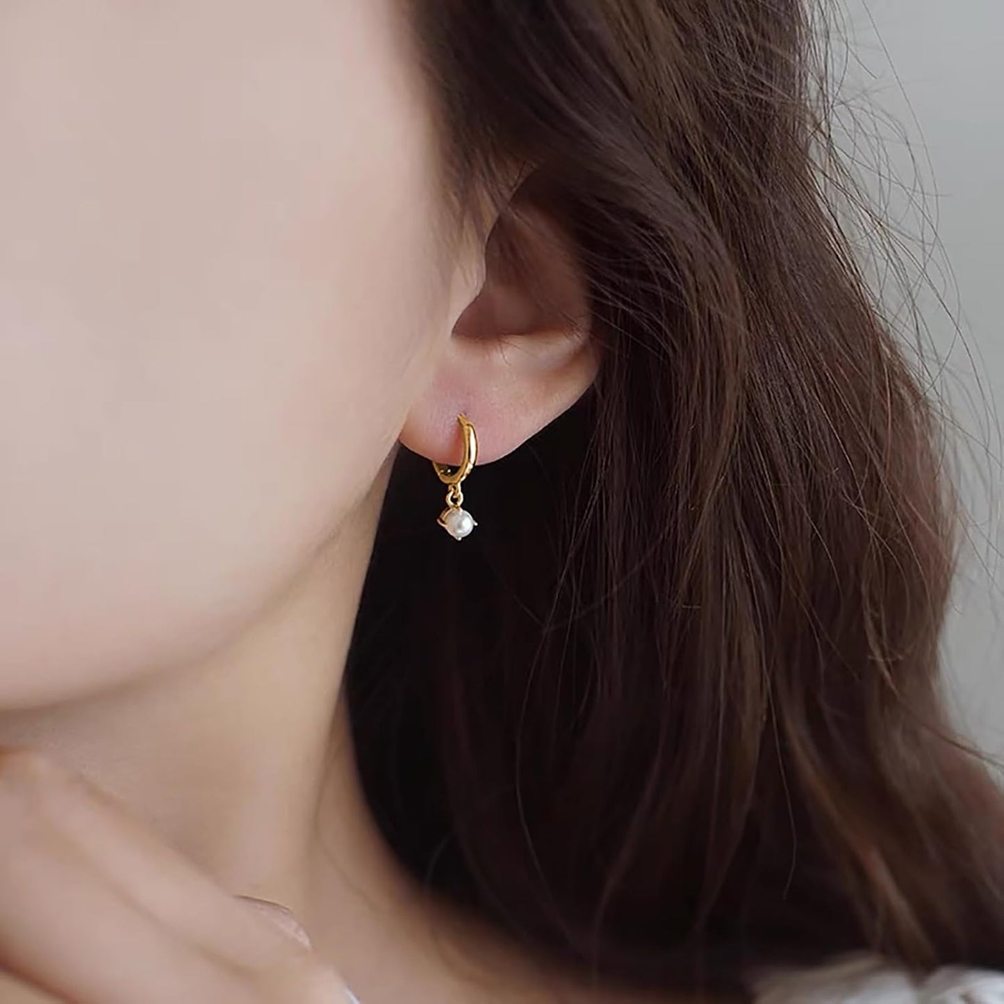 Aretes de ópalo chapados en oro de 14 quilates para mujer, aretes d...