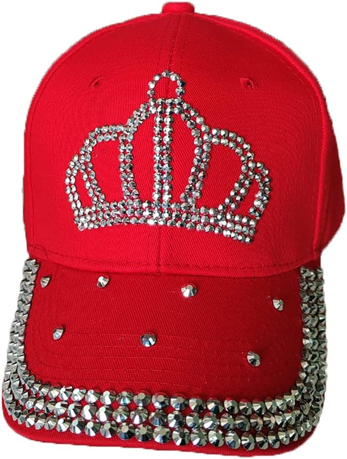 Gorra de béisbol ajustable para mujer, con diamantes de imitación b...