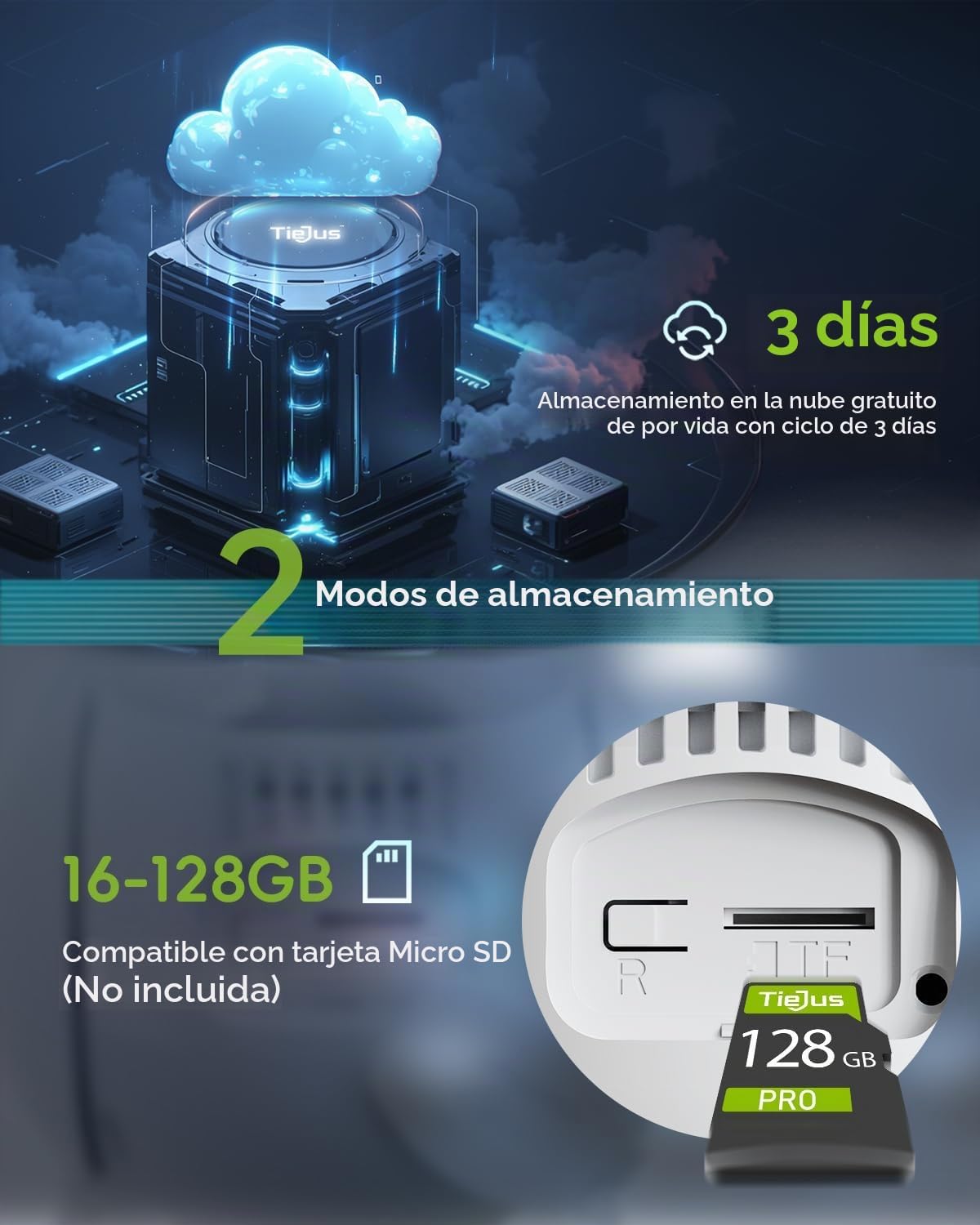 TIEJUS Cámaras de seguridad 2.4G\/5G inalámbricas para exteriores,...