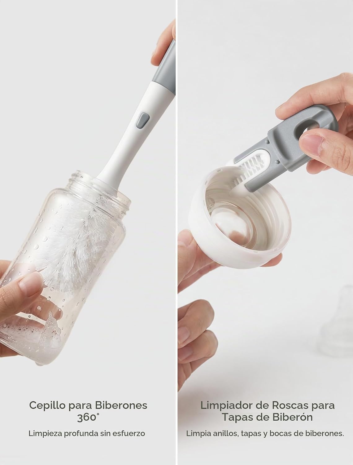 Juego de cepillos para biberones Termichy: kit de 2 paquetes de lim...