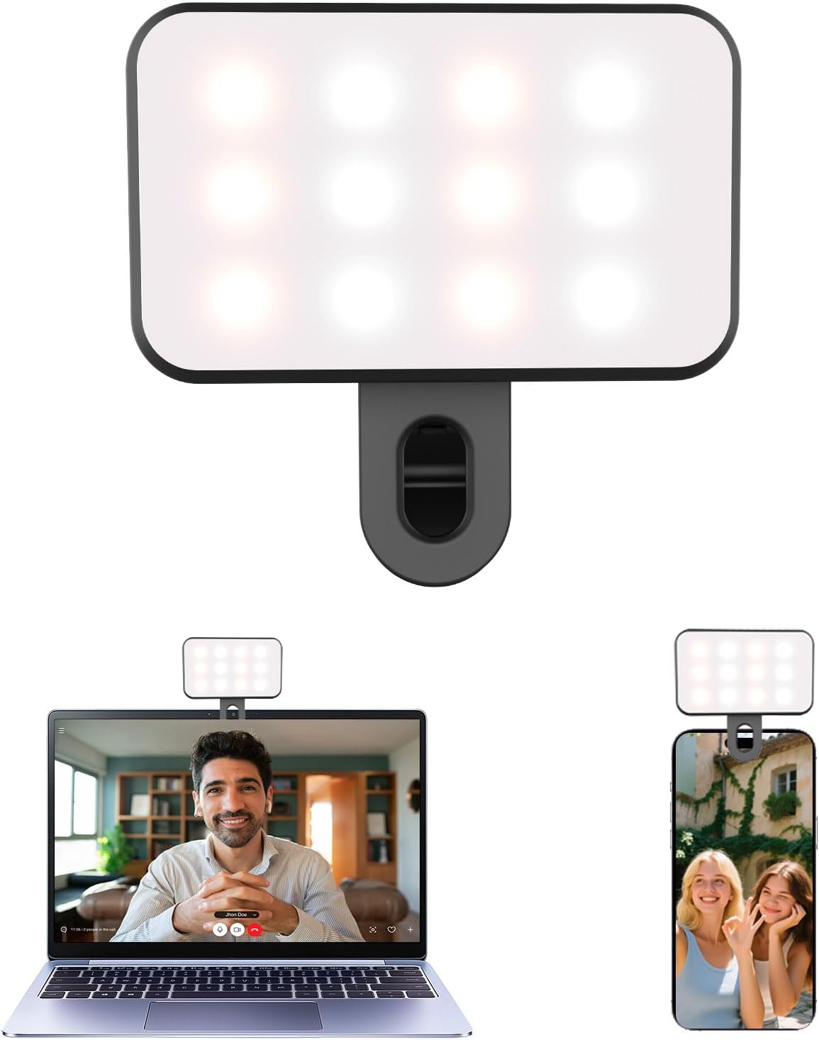 Luz de selfie portátil para iPhone: luces de llenado de teléfono re...