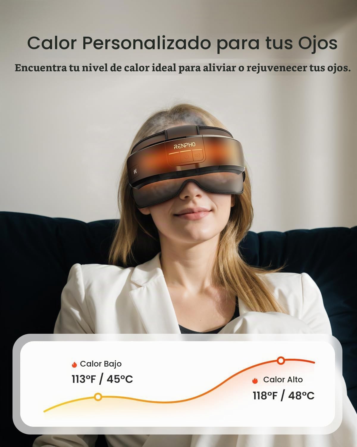 RENPHO Eyeris Masc Masc Masajeador de cabeza y ojos, HSA elegible p...