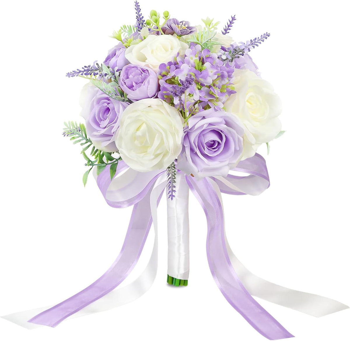 SEMONONIA Ramos de Novia para Boda de 8.5 Pulgadas Lila Flores de R...