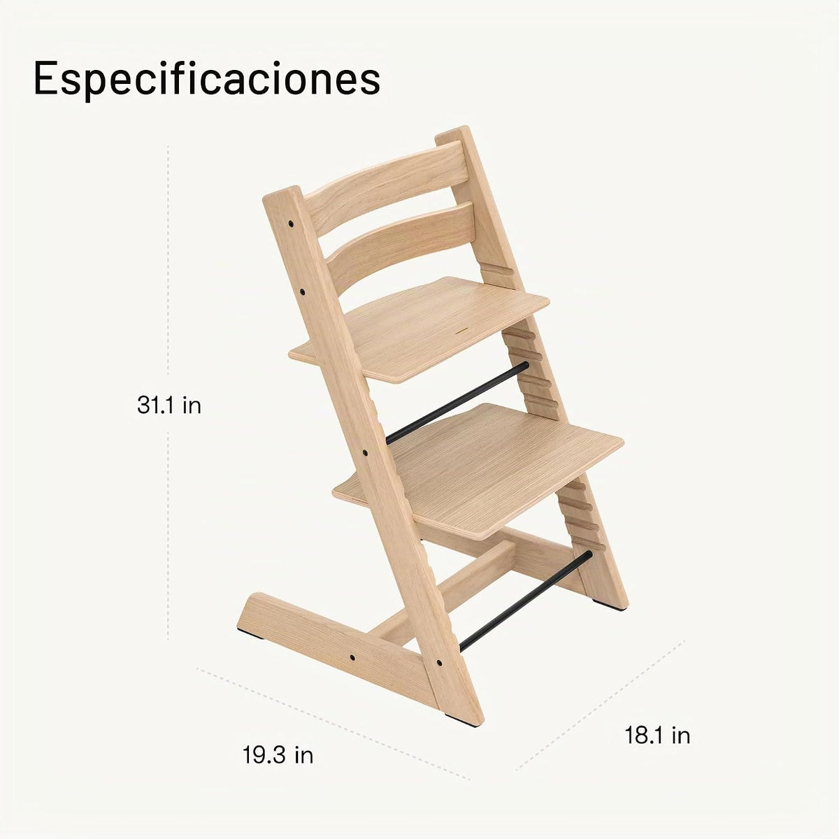 Silla Tripp Trapp de Stokke, Rosa Sereno - Silla ajustable y conver...