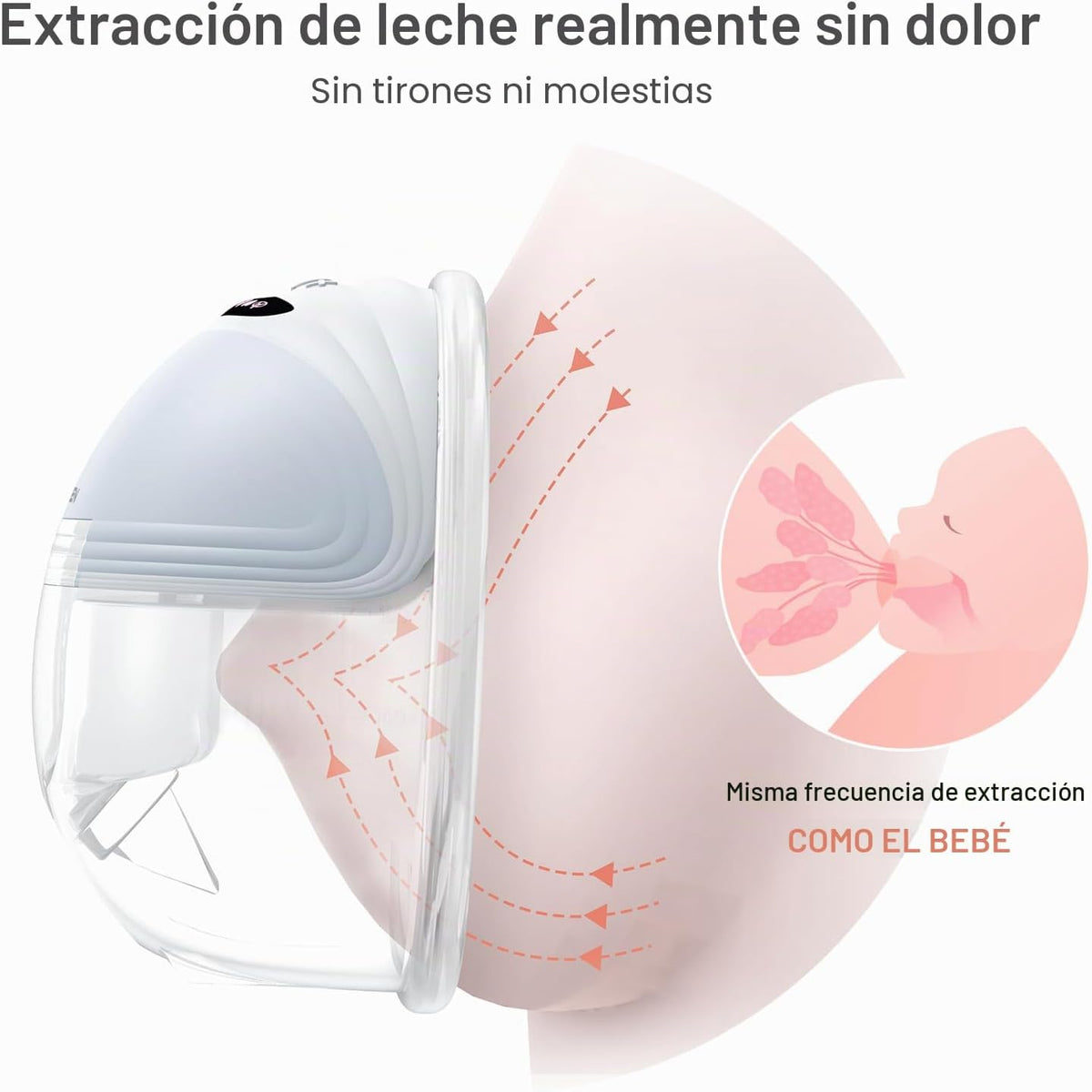 NICEGREEN Life Extractor de leche portátil S21, extractor de leche...
