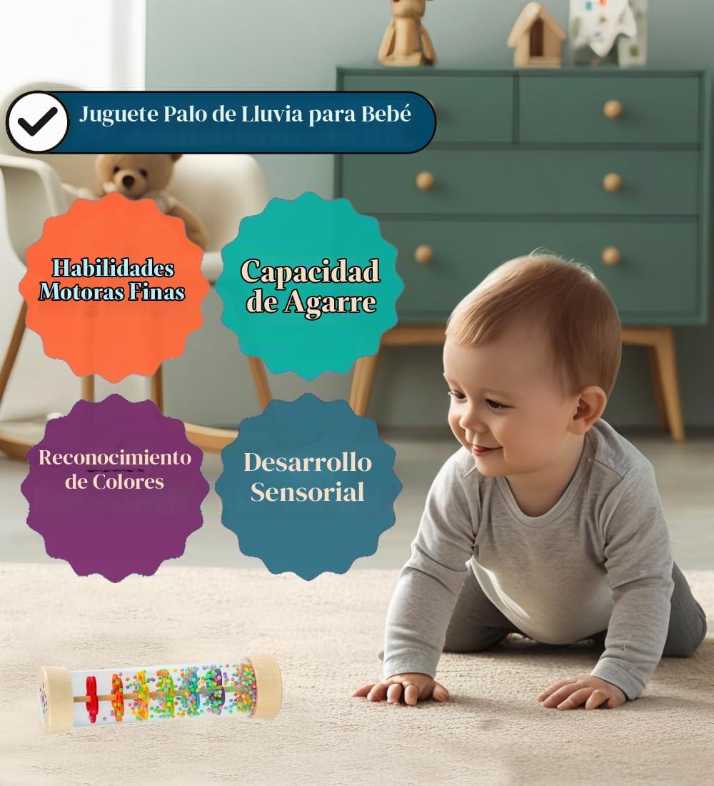 Oneshow Juguetes Montessori de madera para bebés de 6 a 12 meses, R...