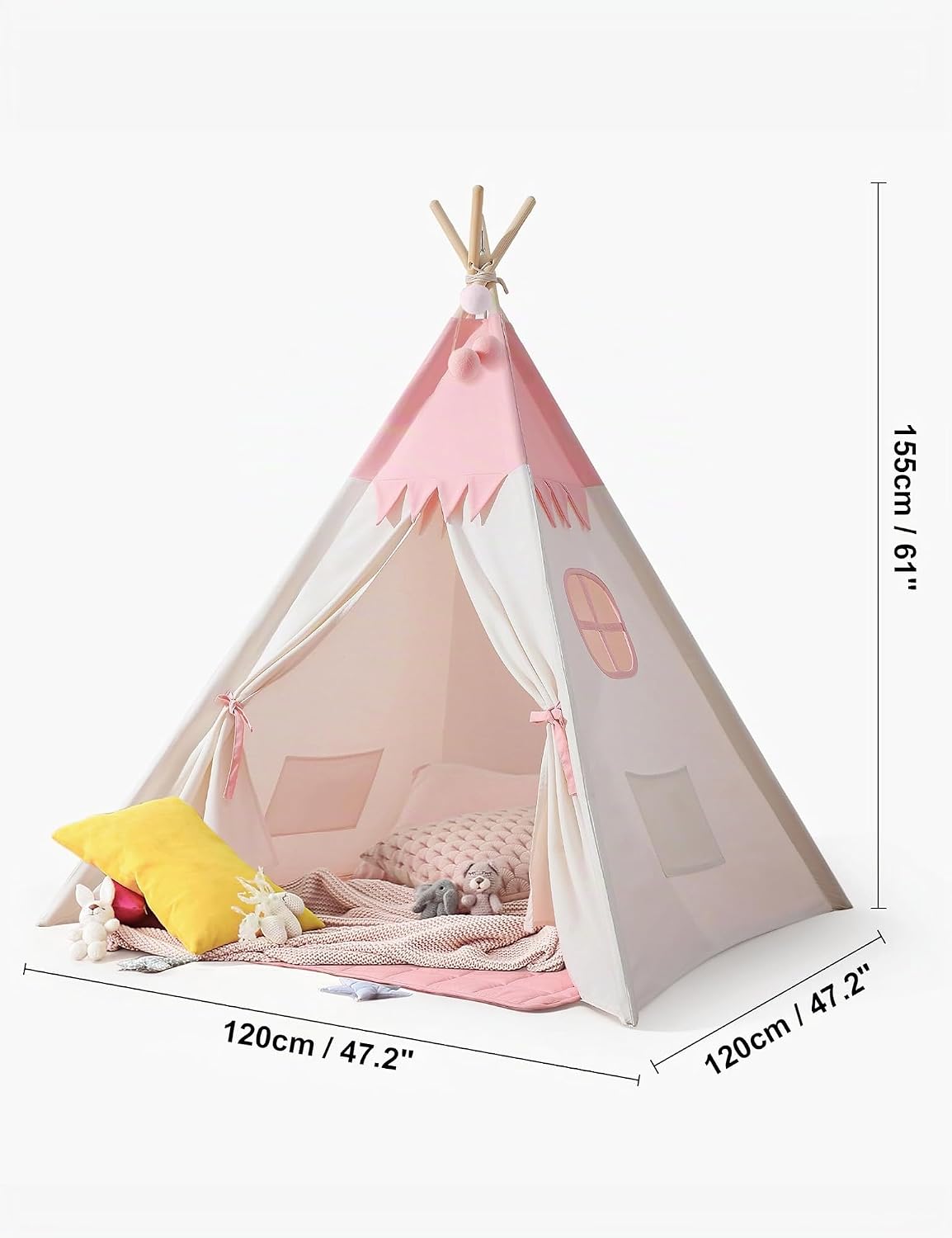 Tienda de campaña tipi para niños en interiores, tienda de campaña...