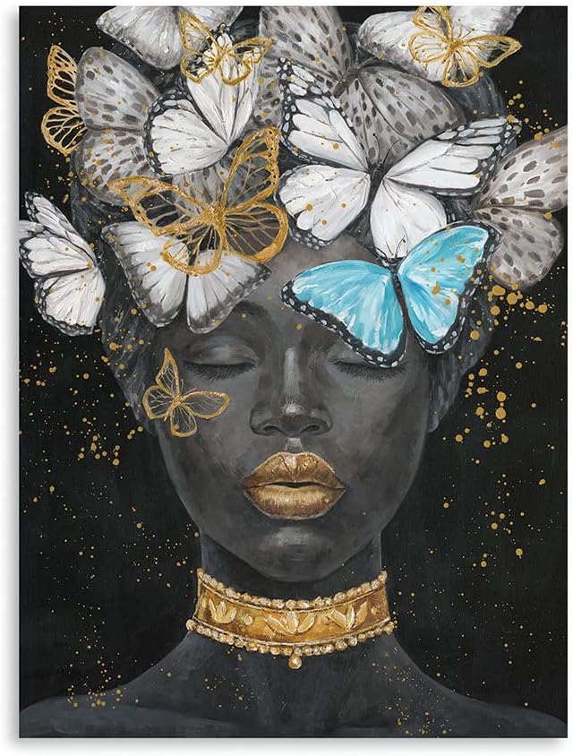 B BLINGBLING Imagen de mariposa de mujer afroamericana: Mariposas d...