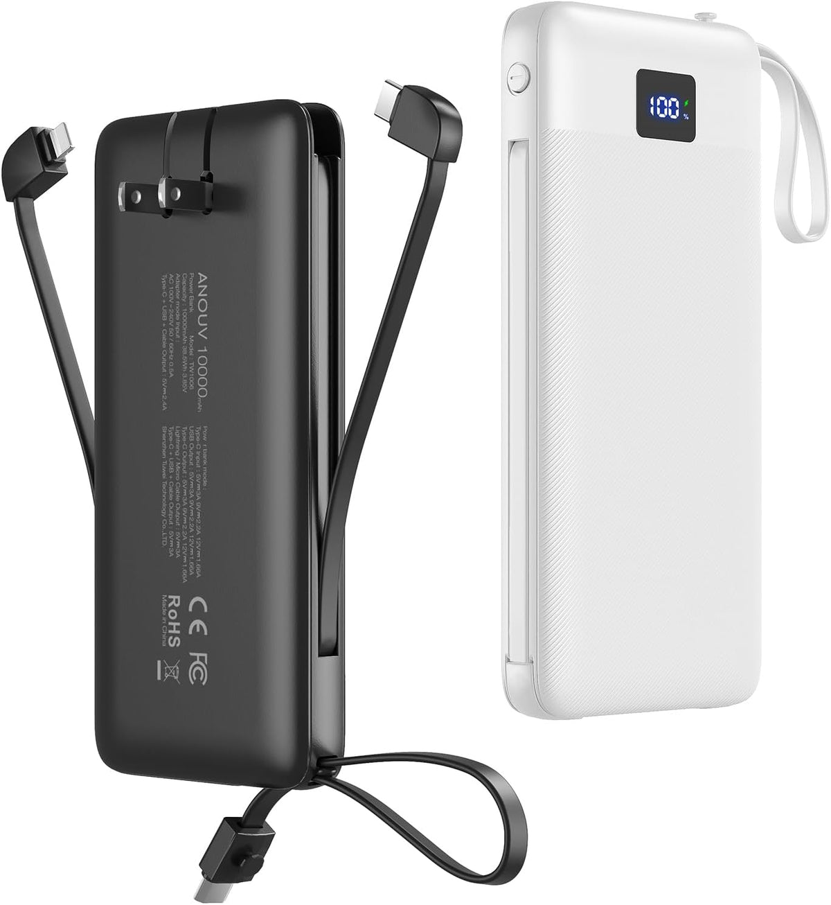Paquete de 2 cargadores portátiles de 10,000mAh 22.5W banco de ener...