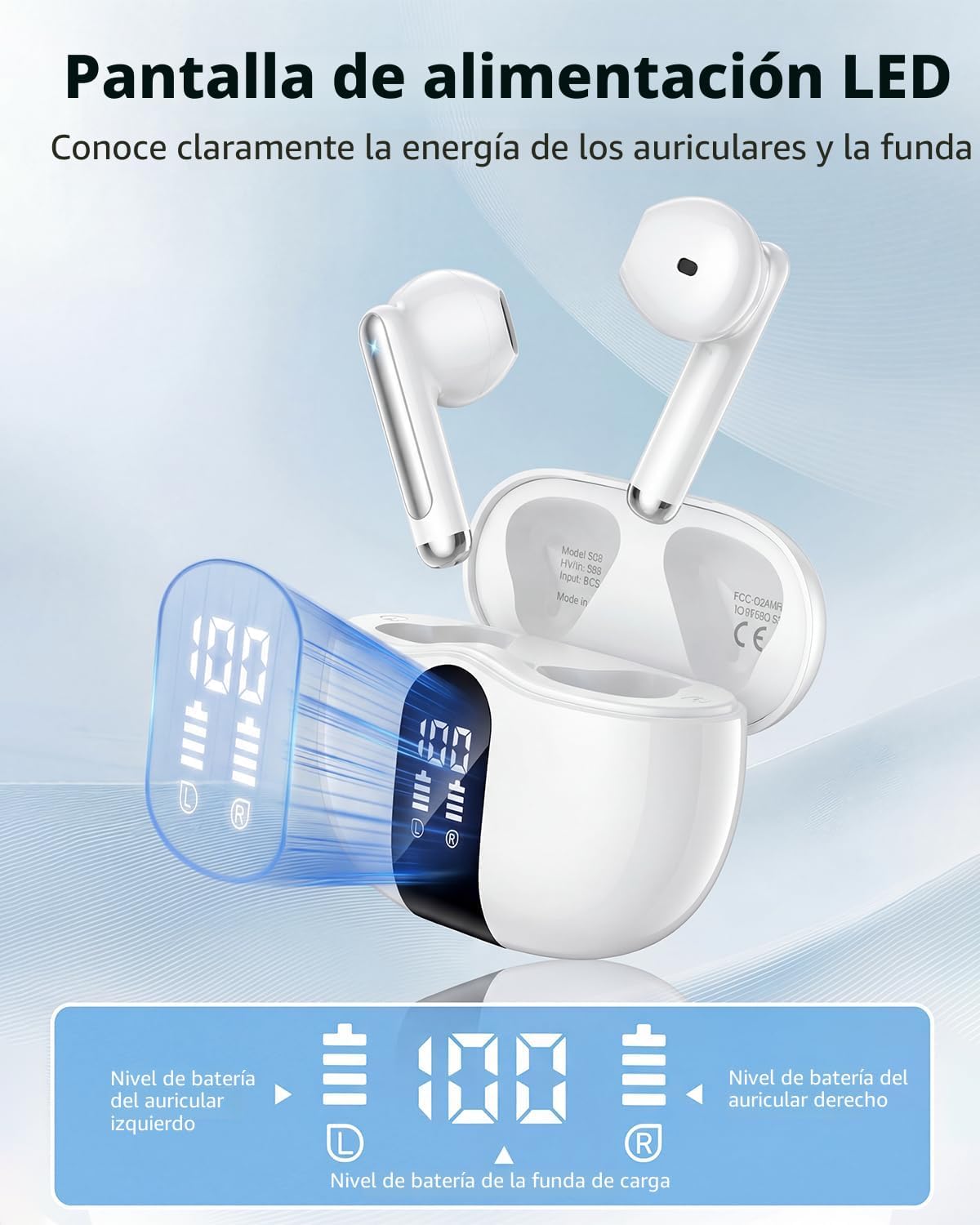 Auriculares inalámbricos, 2026 Bluetooth 5.4 Auriculares estéreo de...
