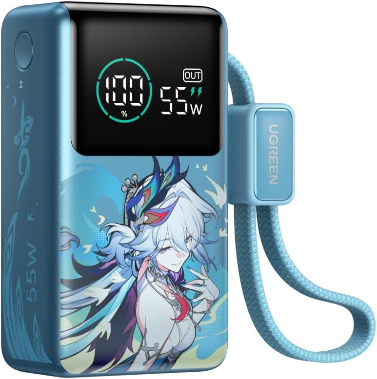 UGREEN x Honkai Star Rail 10000mAh 55W Banco de energía de cable in...