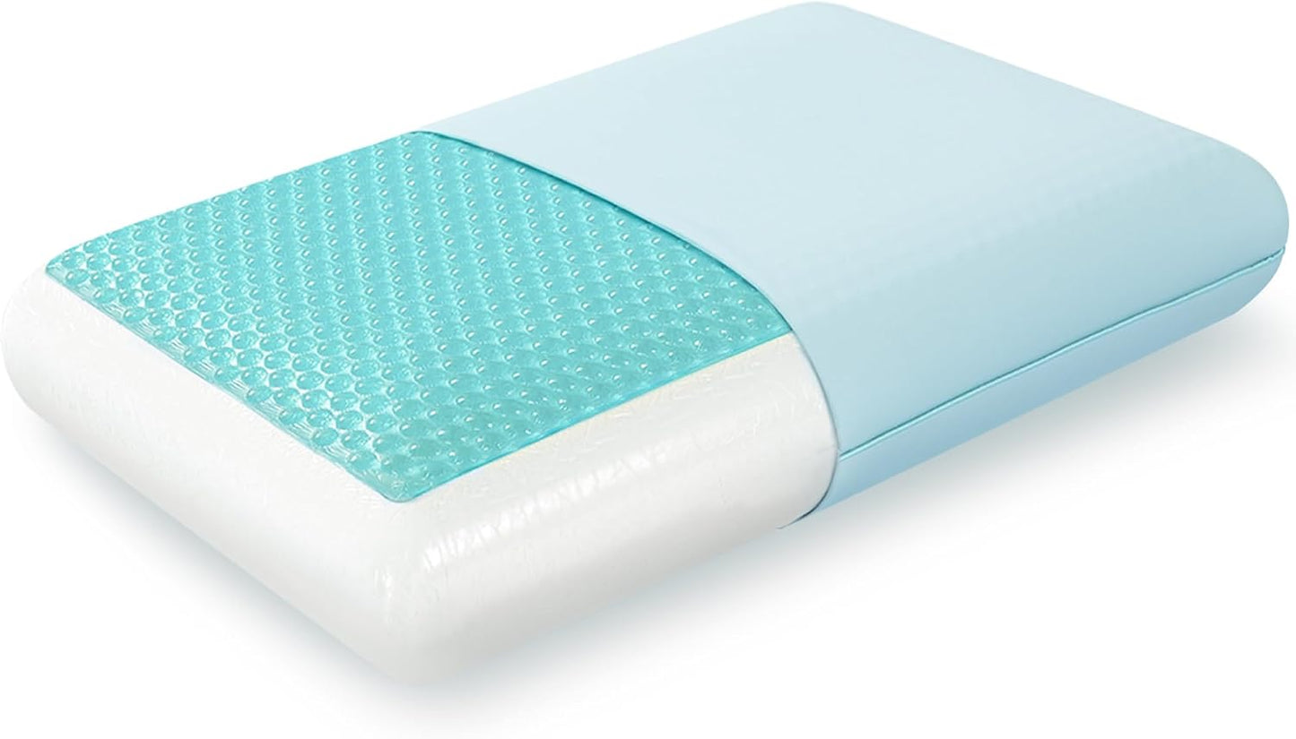 EGOHOME Almohada de espuma viscoelástica de gel refrescante, funda...