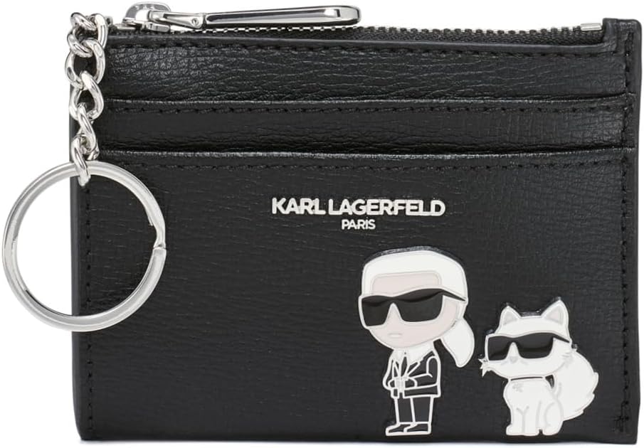 KARL LAGERFELD Paris Choupette SLG - Tarjetero con cremallera, colo...