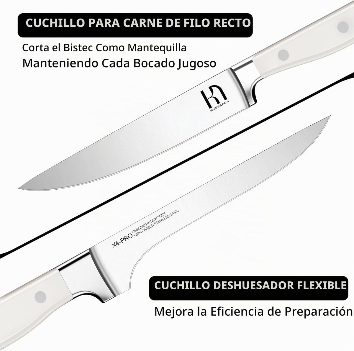Juego de Cuchillos, Juego de Cuchillos de Cocina de 15 Piezas con B...