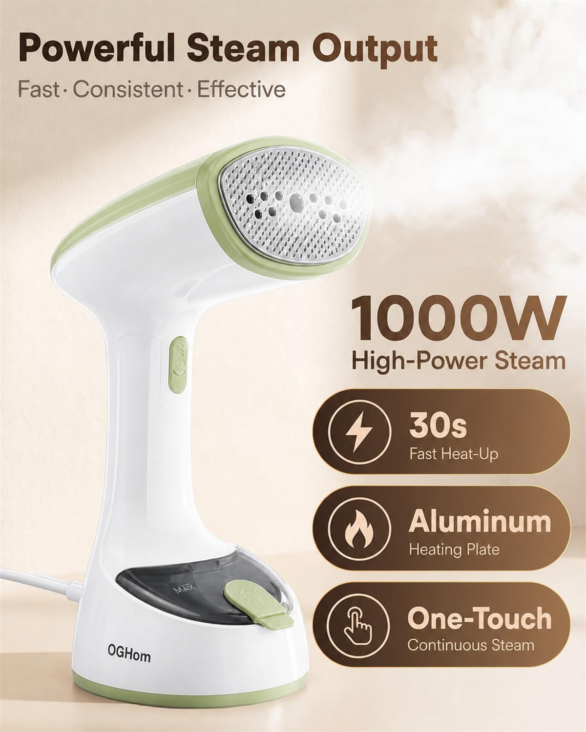 Vaporizador de viaje para ropa, vaporizador compacto de tela de man...
