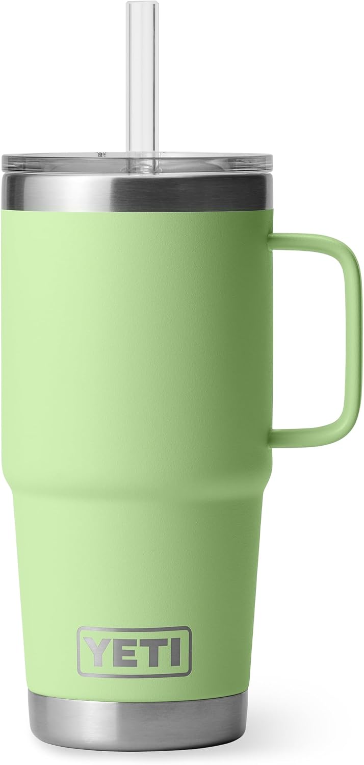 YETI Rambler - Vaso de viaje con asa y tapa con popote, 42 onzas, v...