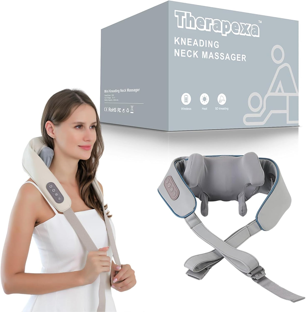 Therapexa - Masajeador de cuello y hombros, masajeador de espalda p...