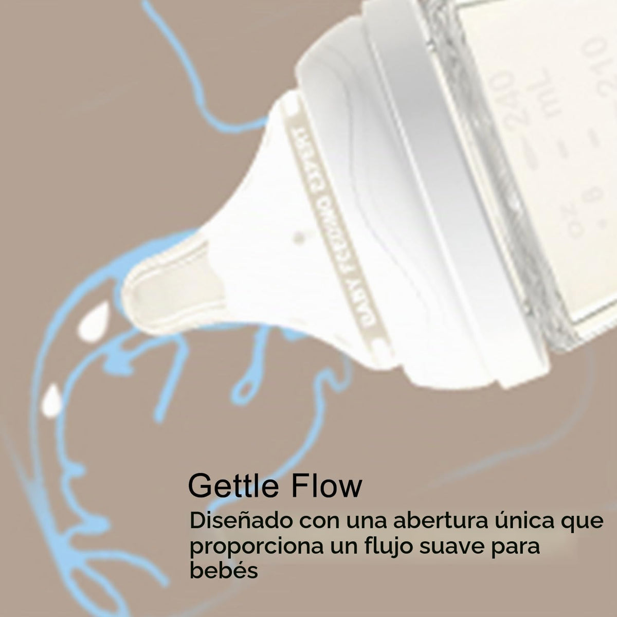Numvim Biberones de vidrio natural de flujo suave y extra lento, bi...