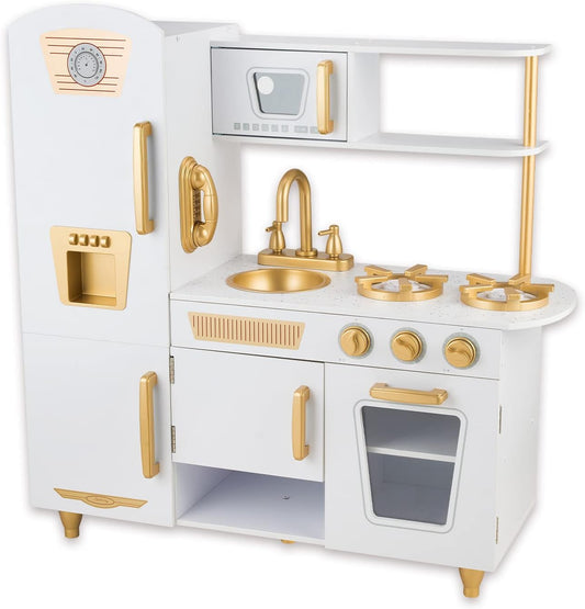 WoodenEdu Juego de cocina para niños de 3 a 8 años, cocina de jugue...