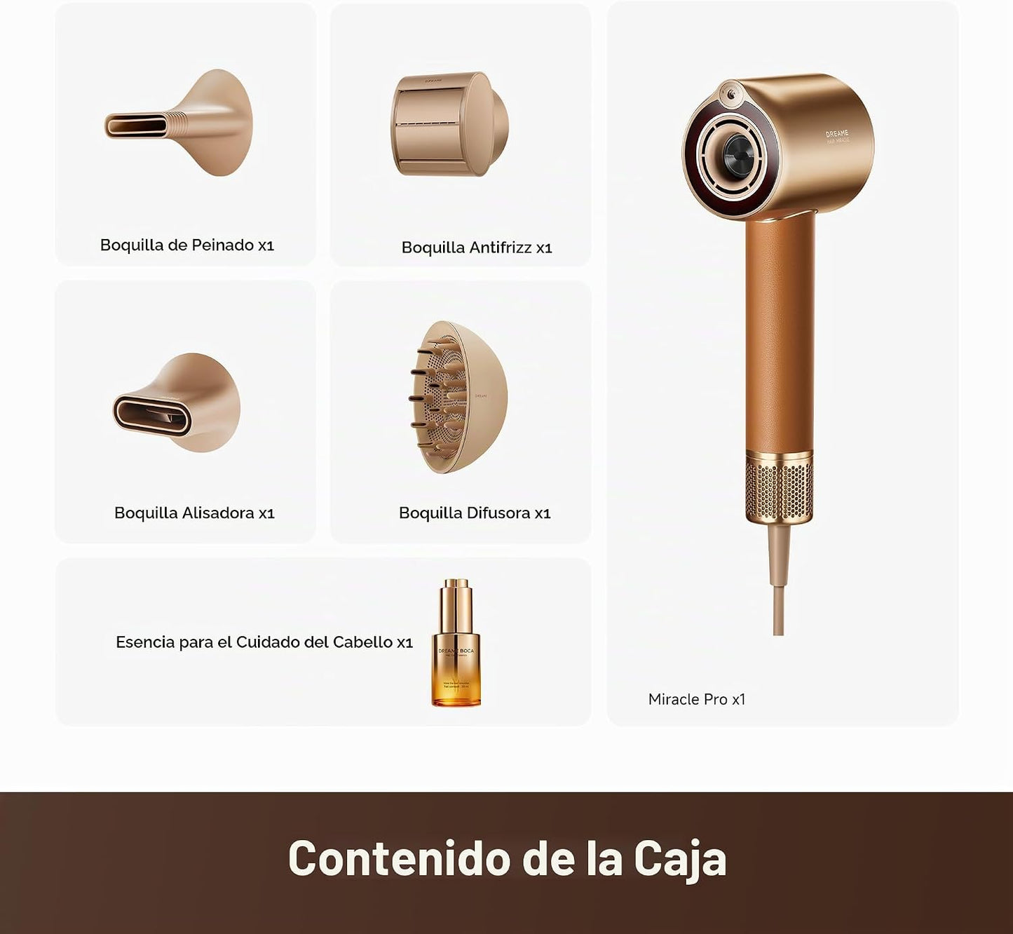 Dreame Miracle Pro - Secador de pelo de alta velocidad, motor de 13...