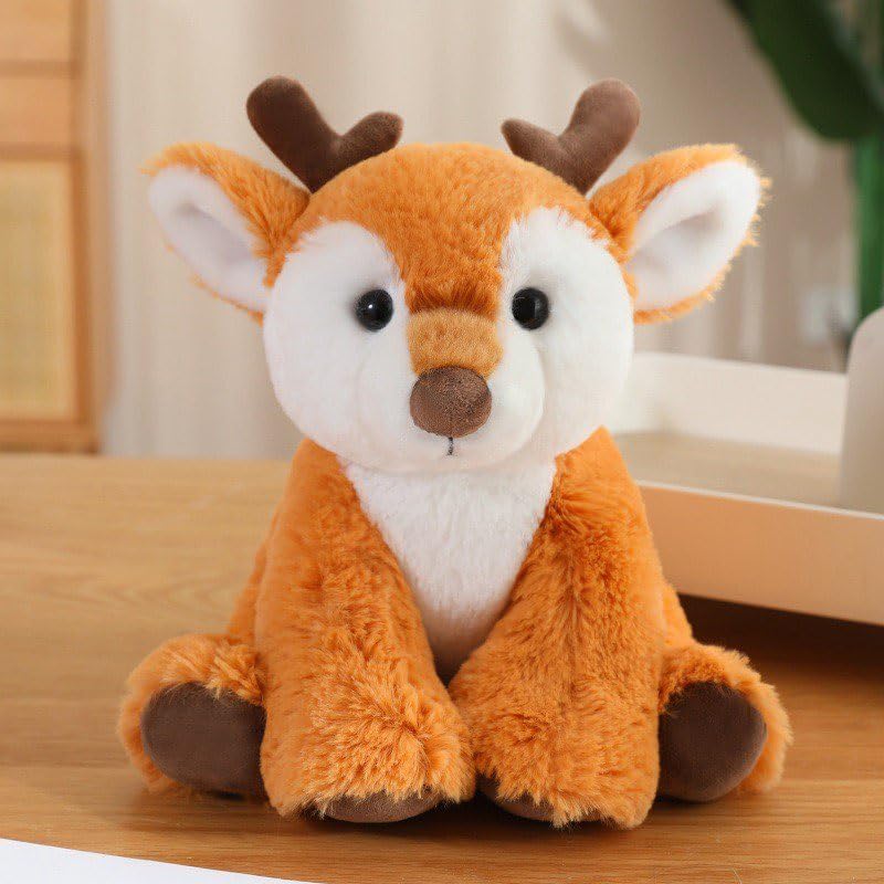 YUKOUQIAN Sika - Muñeco de peluche de ciervo de 8 pulgadas, para ni...