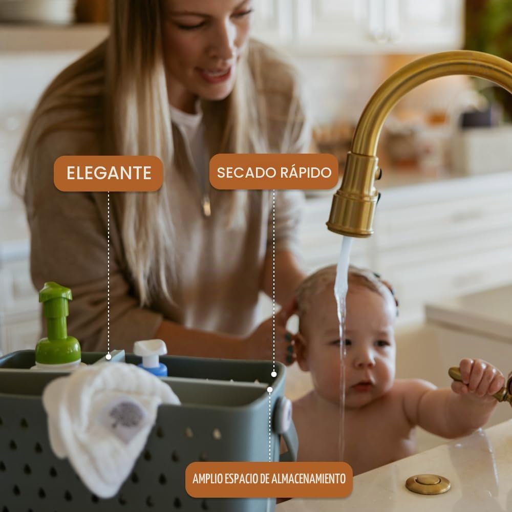 Parker Organizador de Baño para Bebé | Sin BPA y Grado Alimenticio...
