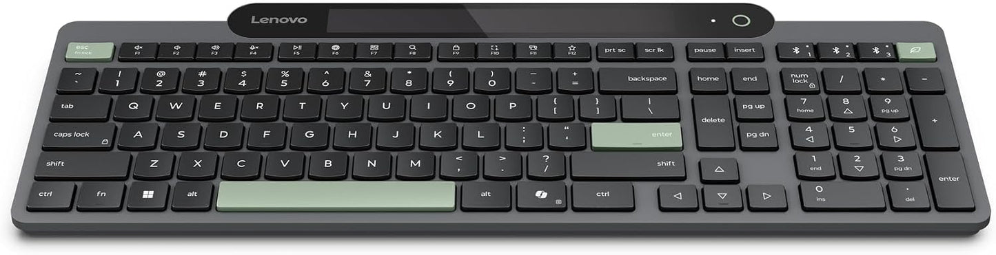 Lenovo 800 Teclado Bluetooth Autocargable, Utiliza Luz Ambiental pa...