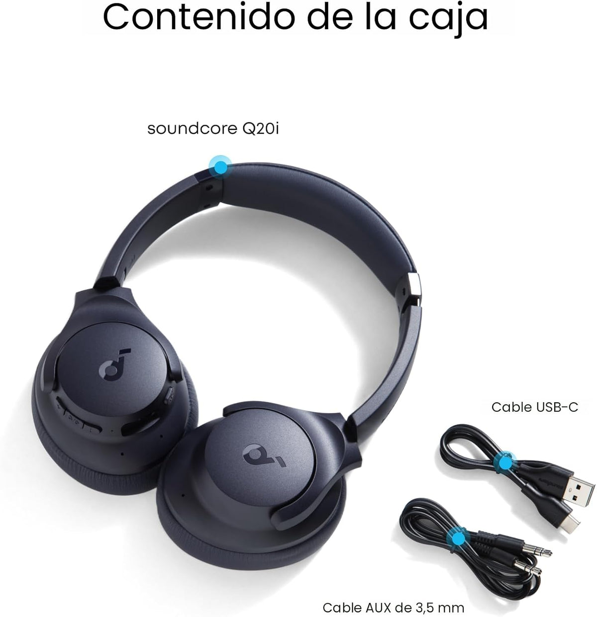 Soundcore by Anker Q20i Auriculares híbridos con cancelación activa...
