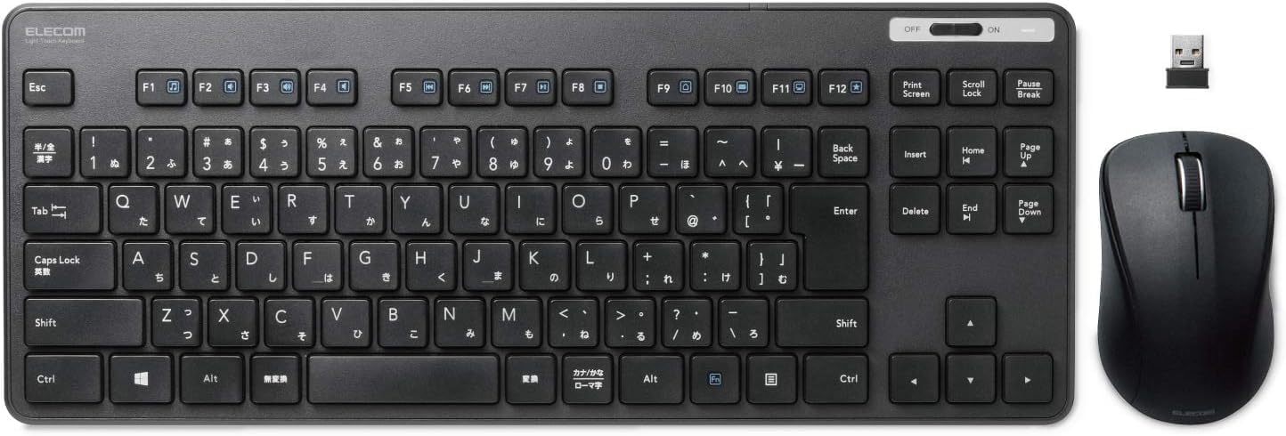 ELECOM Teclado delgado inalámbrico\/diseño japonés estándar\/confor...