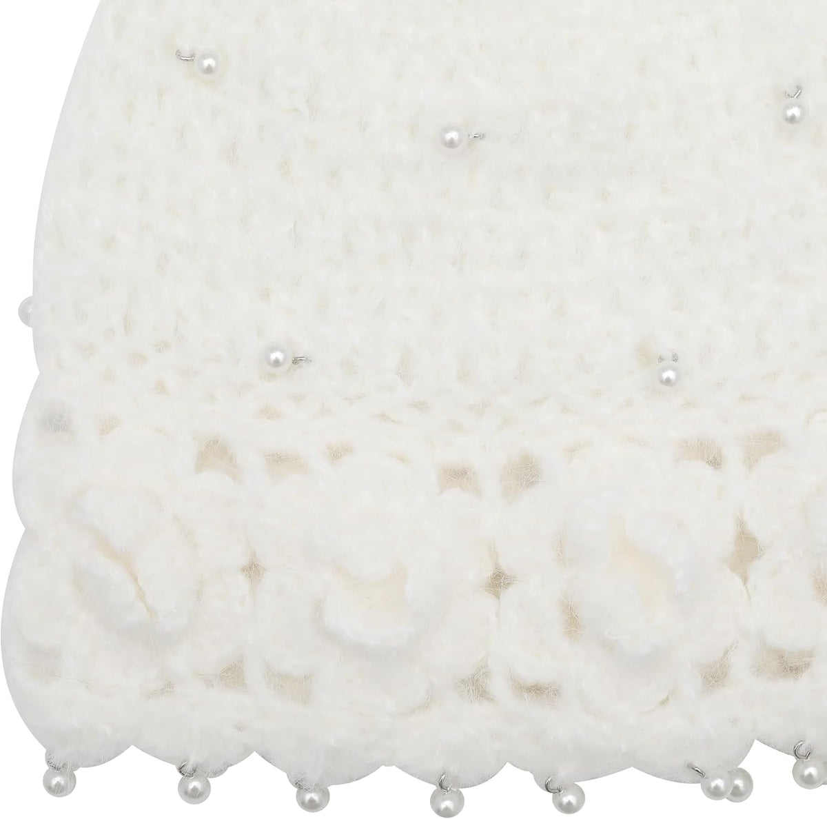 ZLYC Gorro holgado de ganchillo para mujer con borla y textura de c...