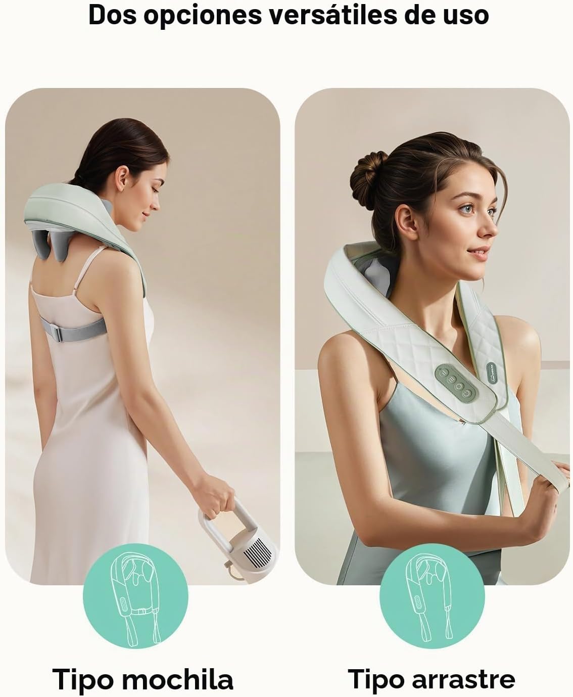 Snailax - Almohada masajeadora inalámbrica para cuello y hombros co...