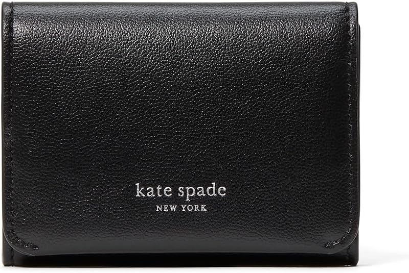 Kate Spade New York Tarjetero de cuero esmaltado Halo Cartera triple