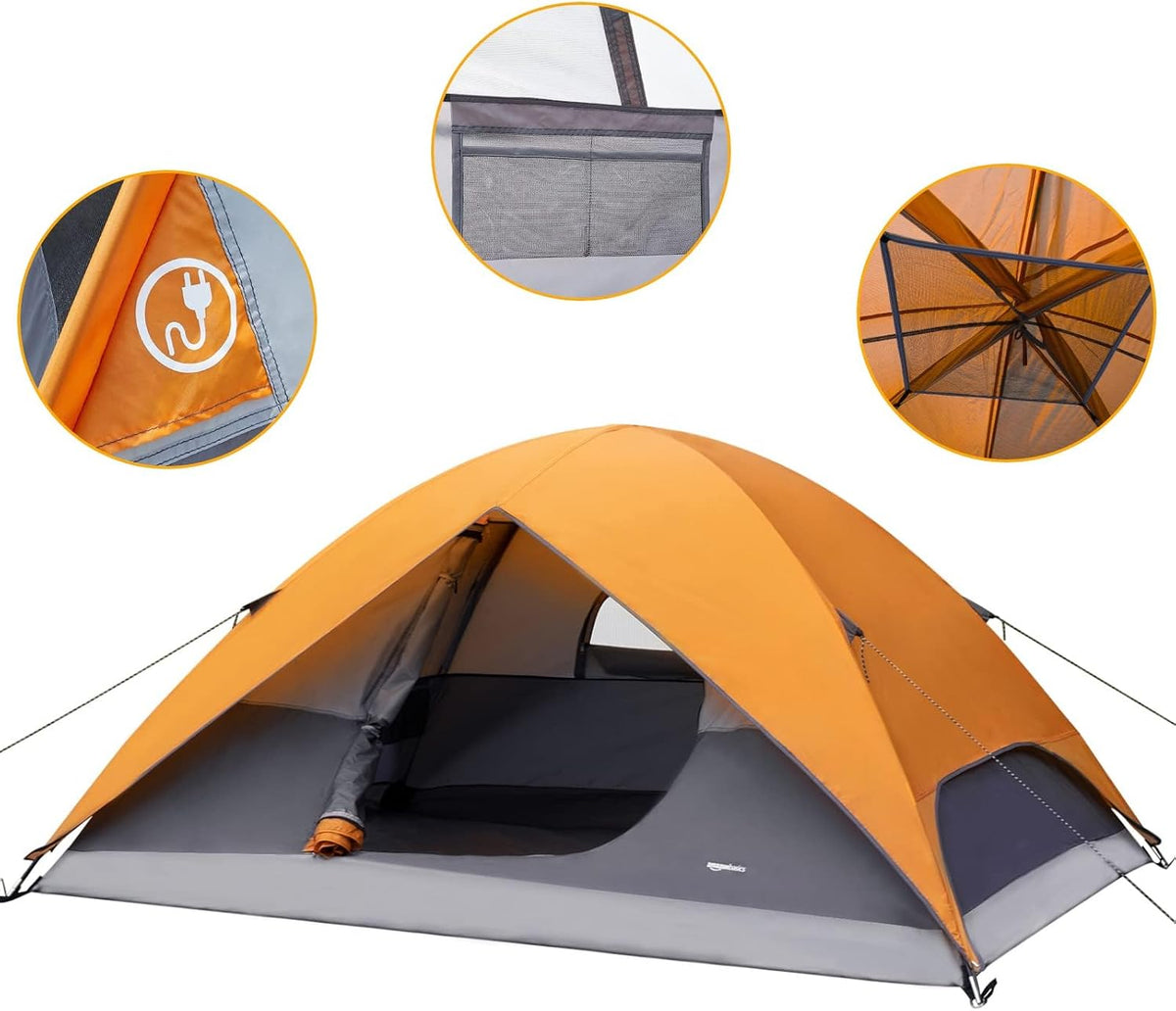 Amazon Basics Tienda de Campaña, Diseño de Domo para 3 Estaciones c...
