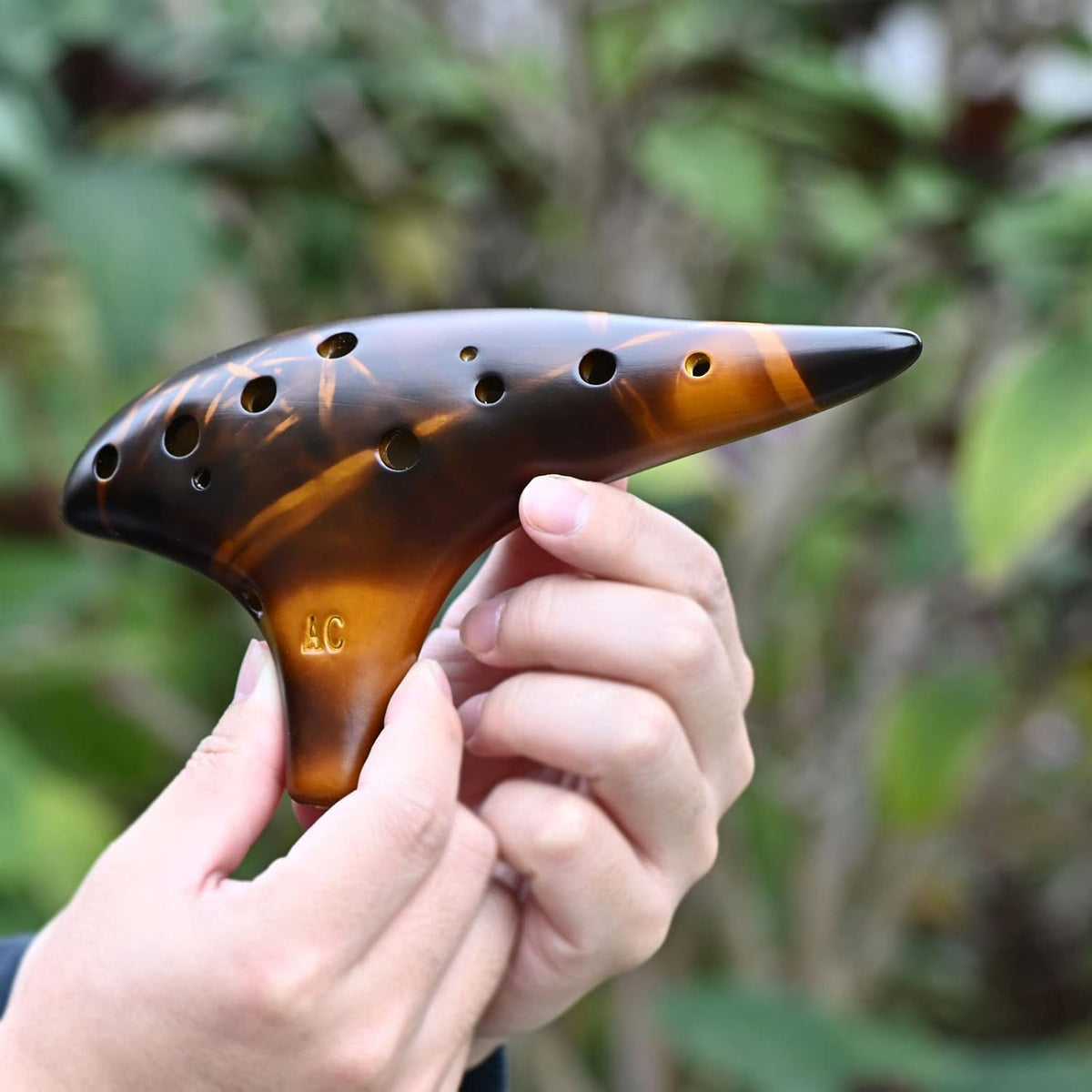 Ocarina, 12 agujeros, Do Alto, ocarinas de cerámica con libro de ca...