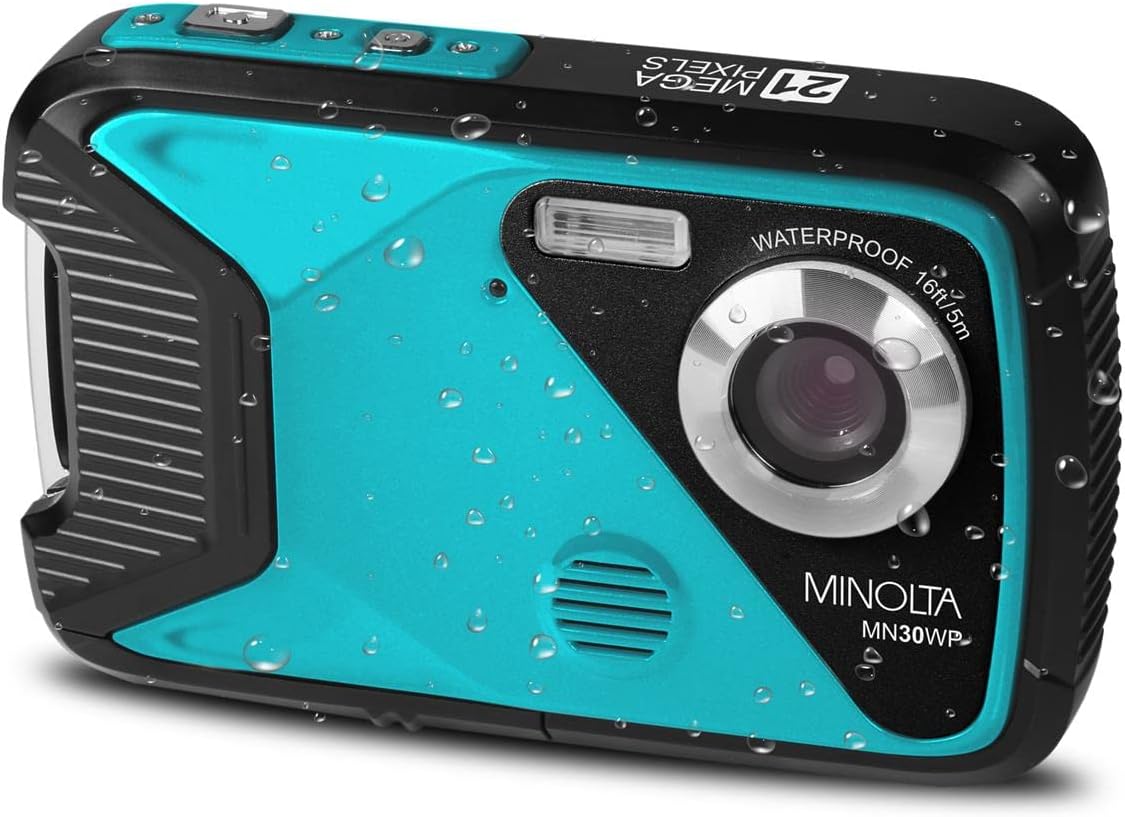 Minolta MN30WP - Cámara digital impermeable de 21 MP \/ 1080P HD (v...