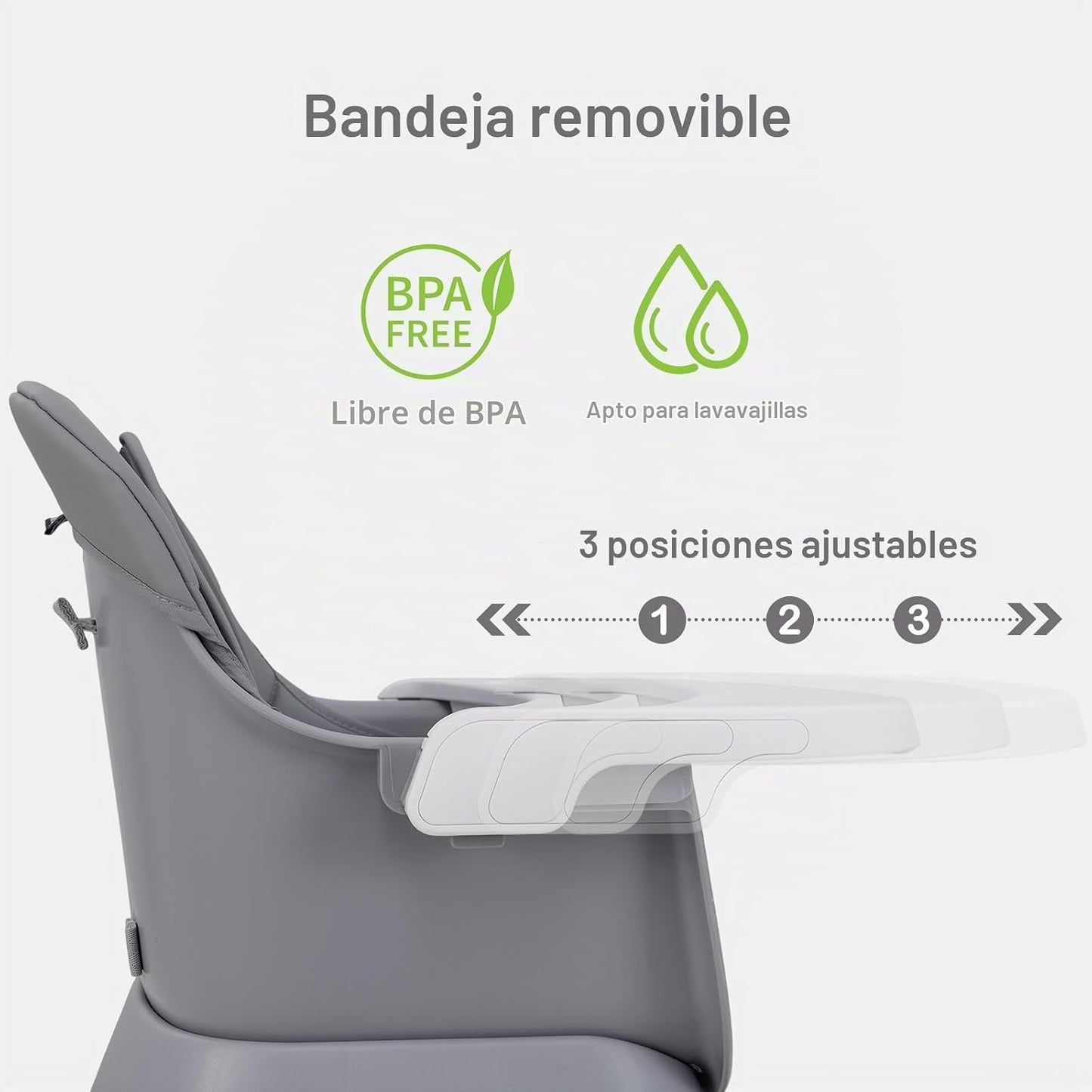 INFANS Silla alta 9 en 1, silla alta convertible para bebés y niños...