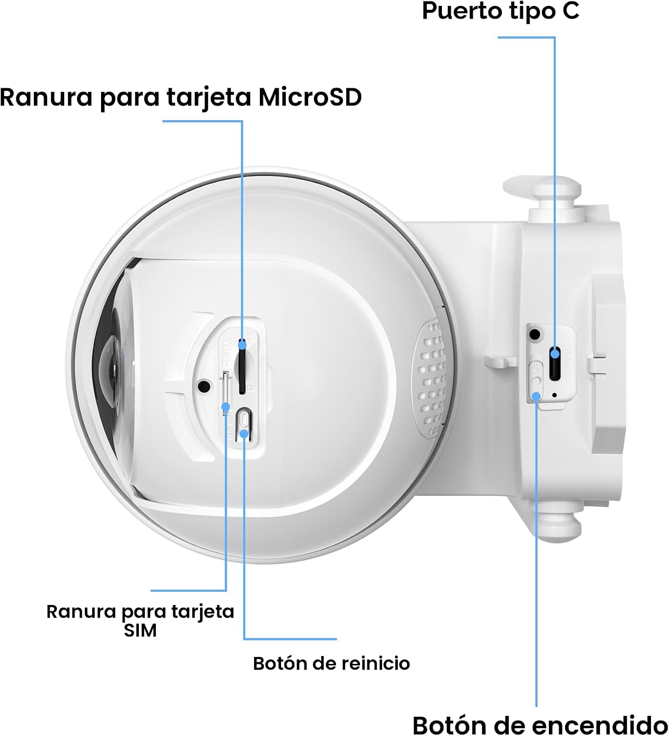 ARCCTV Cámara de seguridad celular 4G LTE para exteriores, funciona...