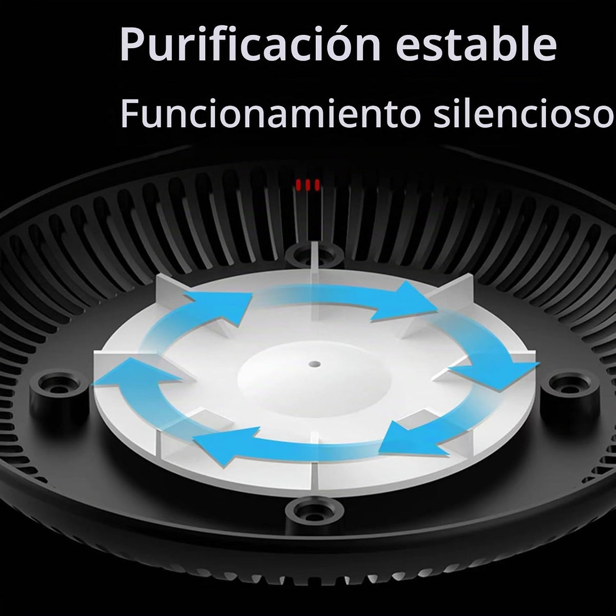 Cenicero multifuncional sin humo 2 en 1, cenicero purificador de ai...