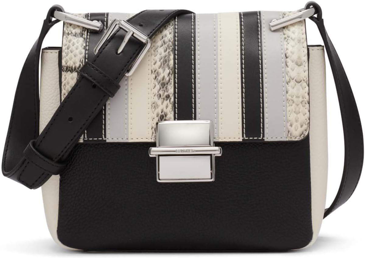 Calvin Klein Clove - Bandolera con solapa y triple compartimento pa...